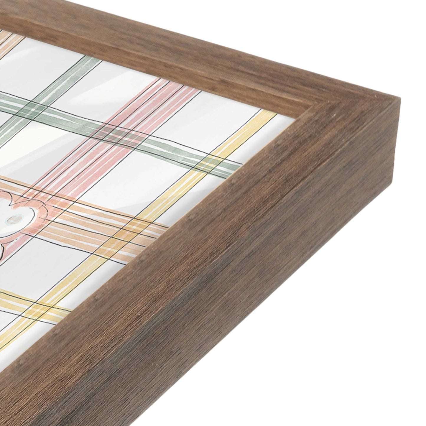 [Color:Walnut], Picture of art in a Walnut frame at an angle