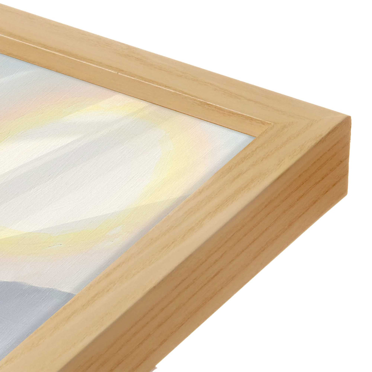 [Color:American Maple], Picture of art in a American Maple frame at an angle