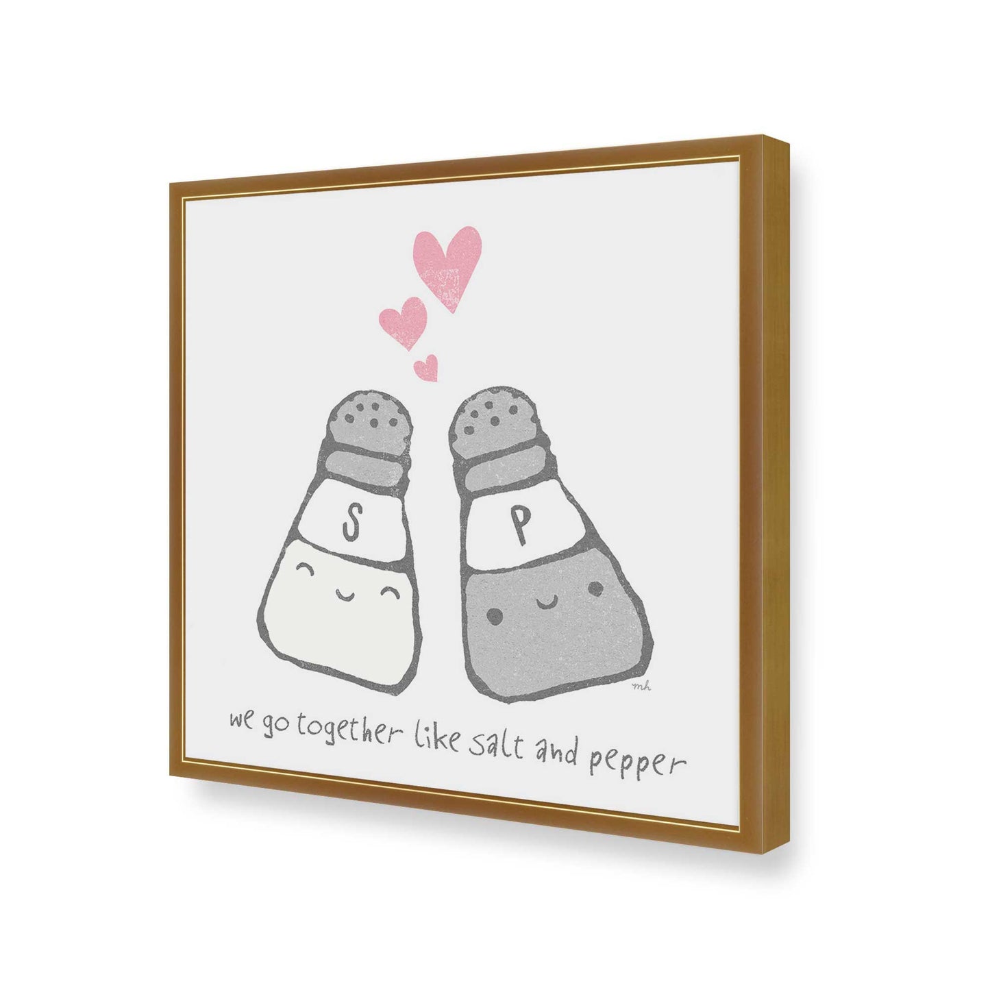 [Color:Polished Gold], Picture of art in a Polished Gold frame of the corner