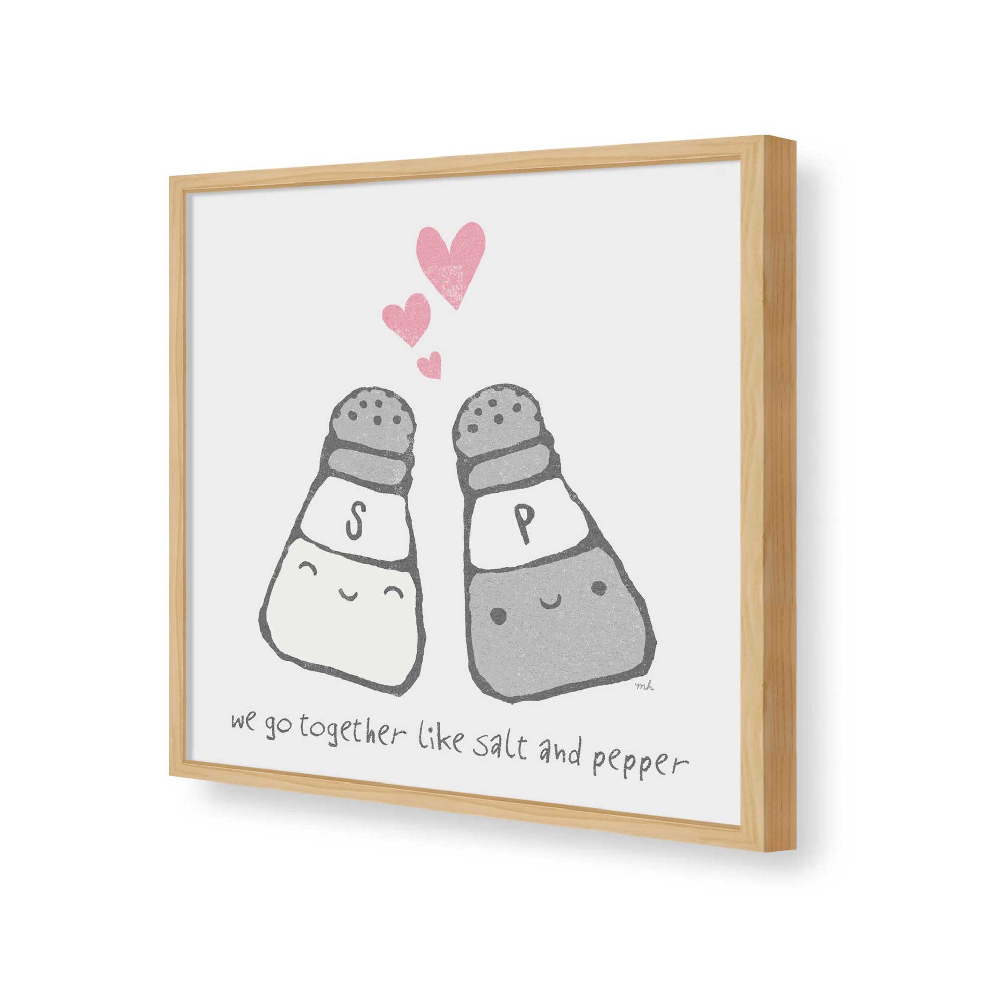 [Color:American Maple], Picture of art in a American Maple frame of the corner