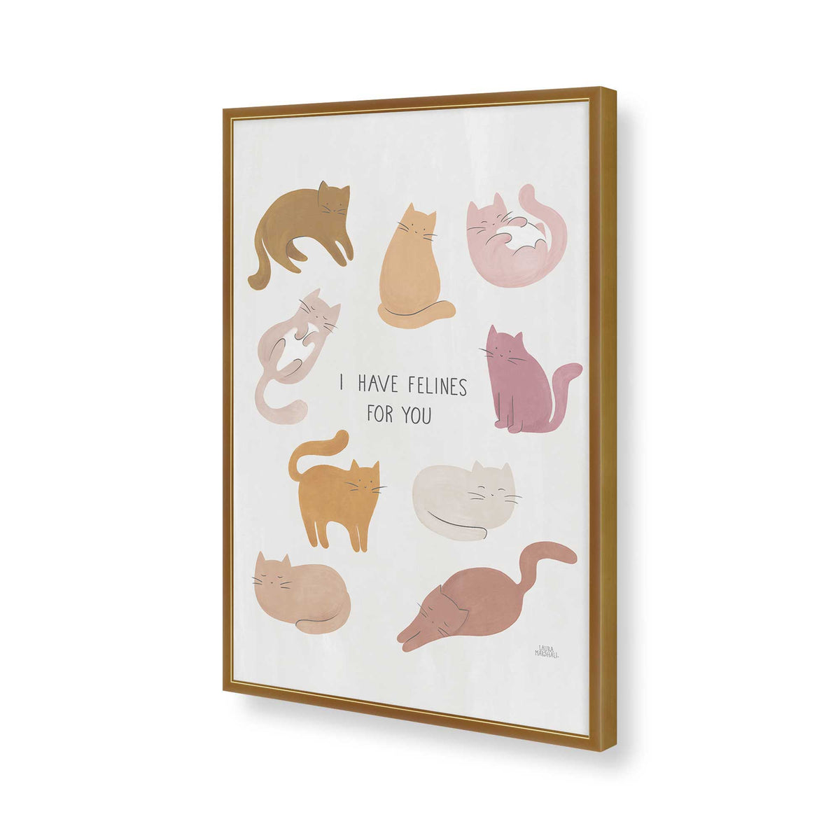 [Color:Polished Gold], Picture of art in a Polished Gold frame of the corner