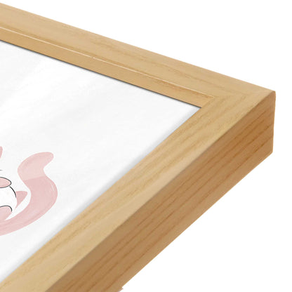 [Color:American Maple], Picture of art in a American Maple frame at an angle