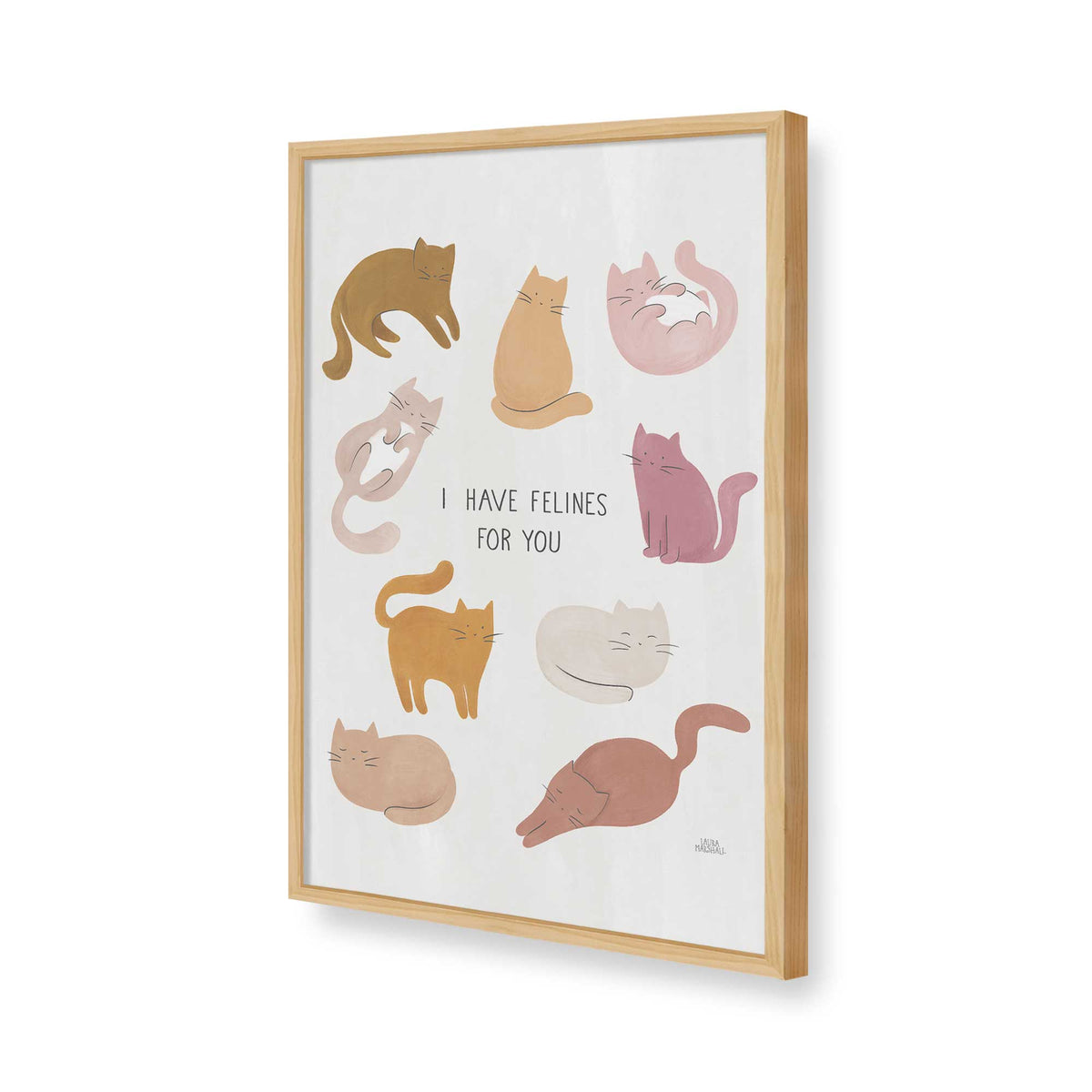 [Color:American Maple], Picture of art in a American Maple frame of the corner