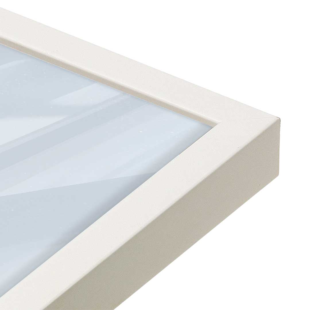 [Color:Opaque White], Picture of art in an Opaque White frame of the corner