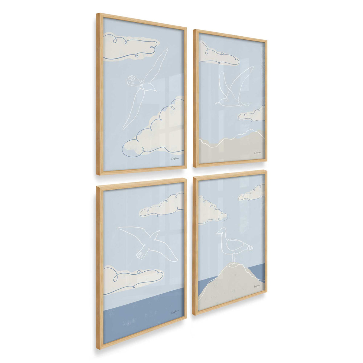 [Color:American Maple], Picture of art in an American Maple frame at an angle