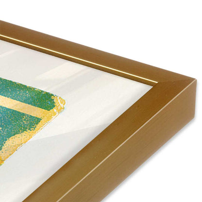 [Color:Polished Gold], Picture of art in a Polished Gold frame at an angle