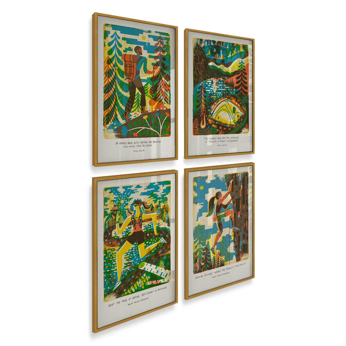 [Color:Polished Gold], Picture of art in a Polished Gold frame of the corner