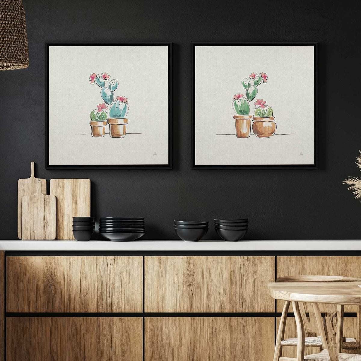 [Color:Opaque White], Picture of art in a White frame