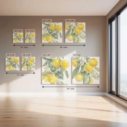 Lemon Grove Glow, Set of 2 Canvas Prints