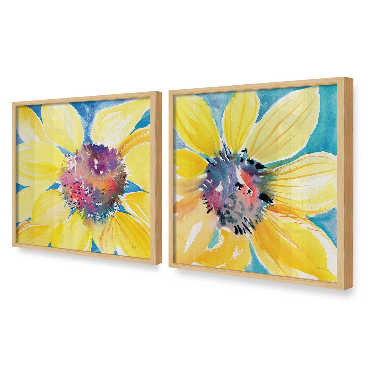 [Color:American Maple], Picture of art in an American Maple frame at an angle
