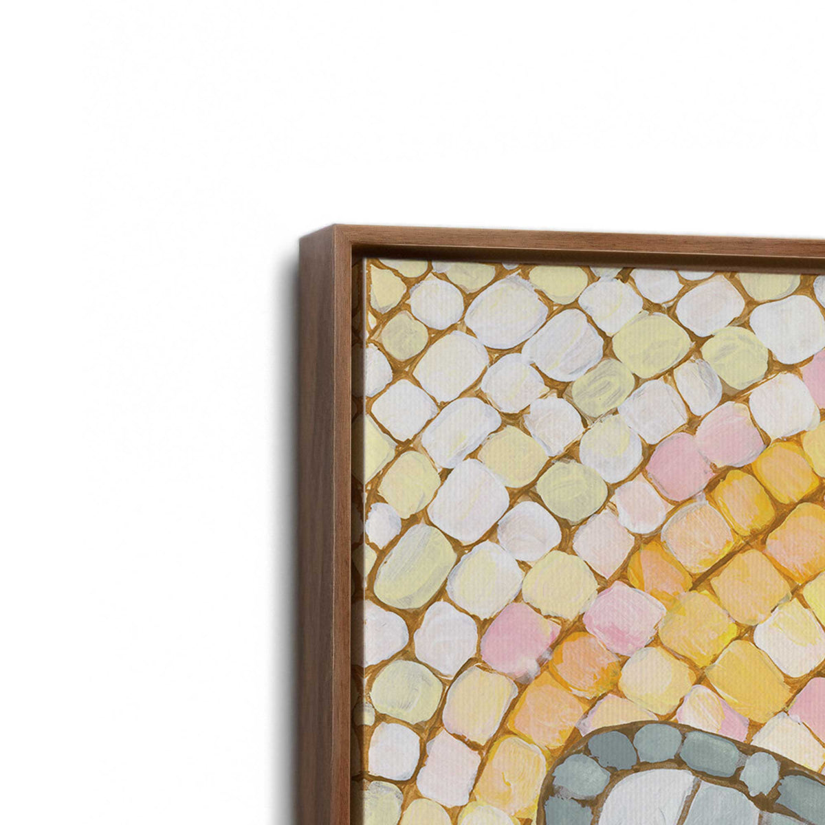 [Color:Walnut], Picture of art in a Walnut frame at an angle