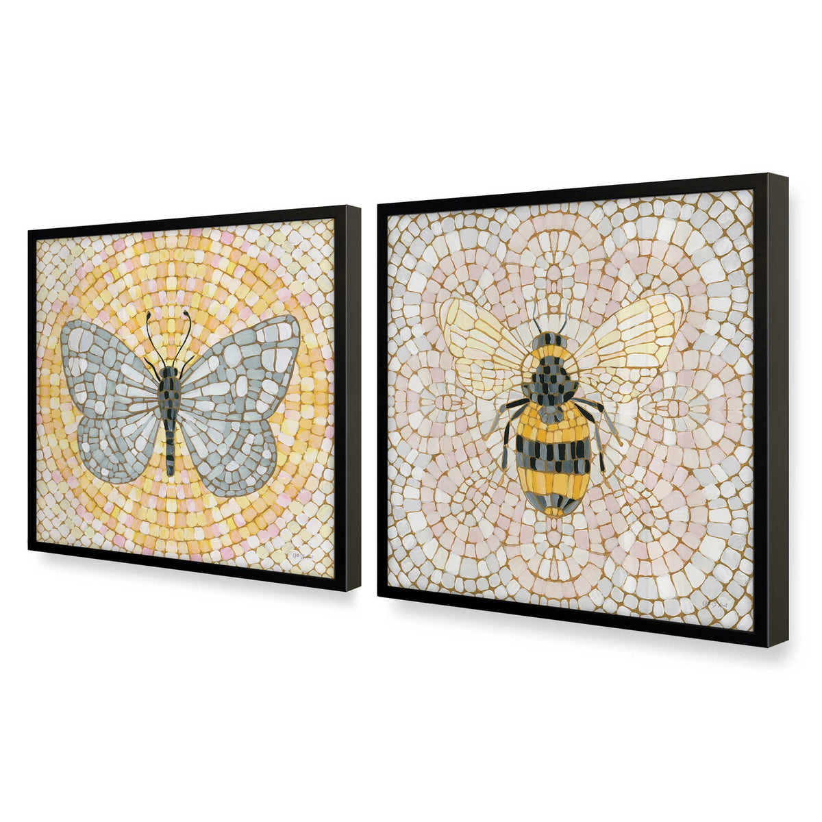 [Color:Satin Black], Picture of art in a Satin Black frame at an angle