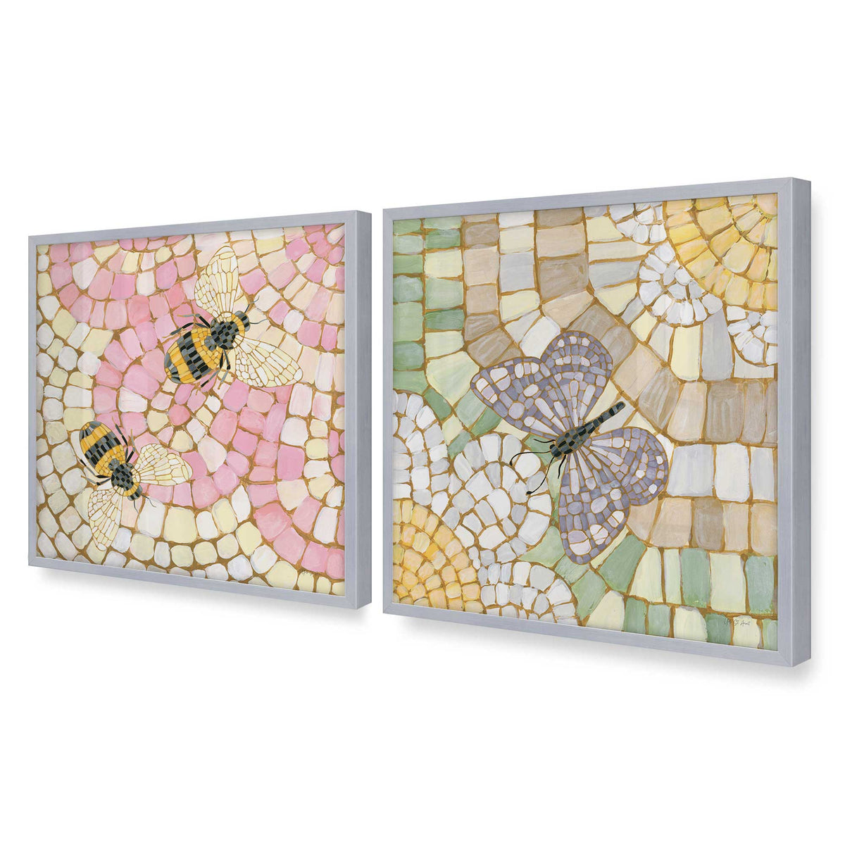 [Color:Polished Chrome], Picture of art in a Polished Chrome frame of the corner