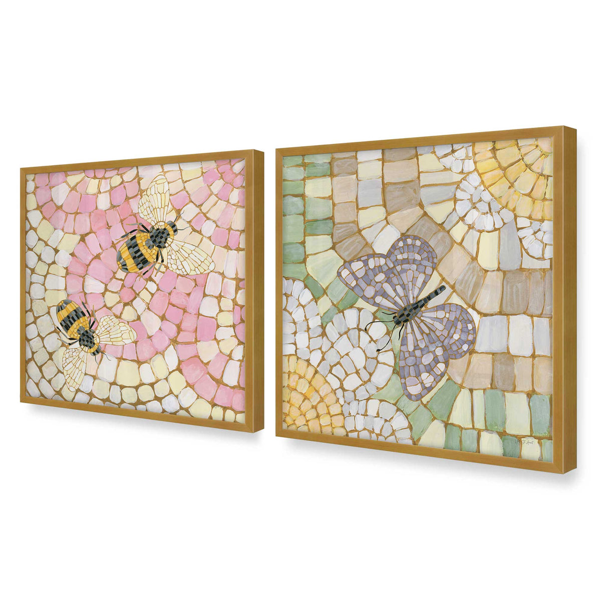 [Color:Polished Gold], Picture of art in a Polished Gold frame of the corner