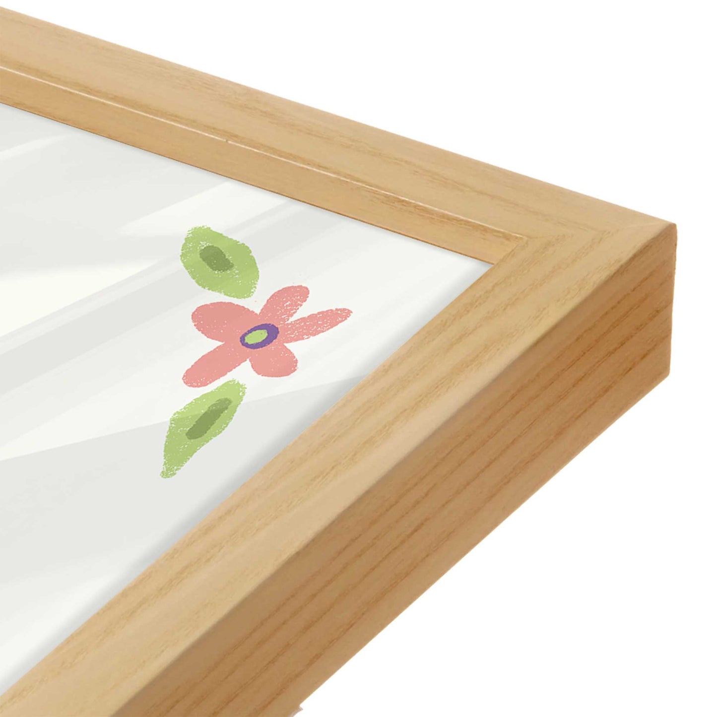 [Color:American Maple], Picture of art in an American Maple frame of the corner