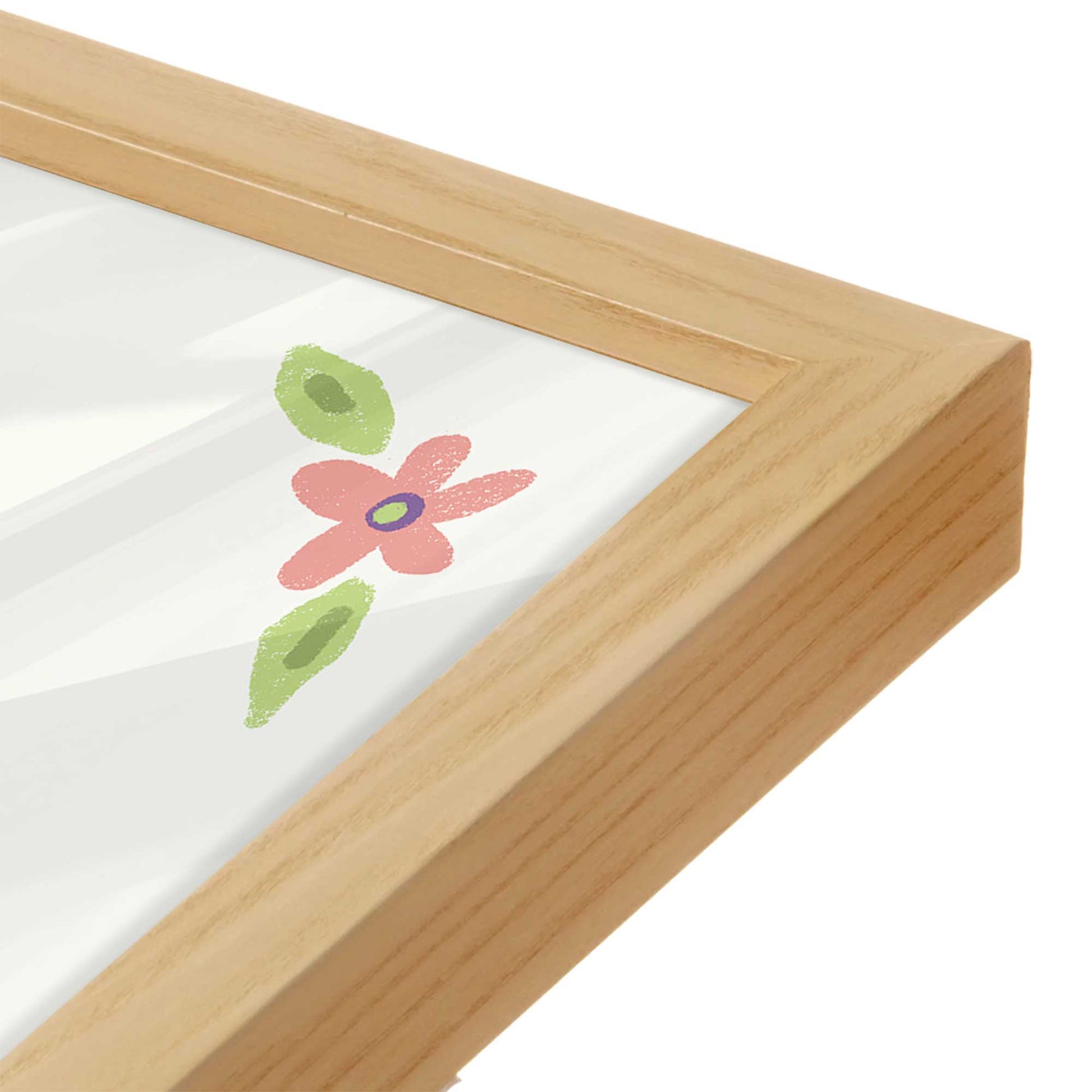 [Color:American Maple], Picture of art in an American Maple frame of the corner