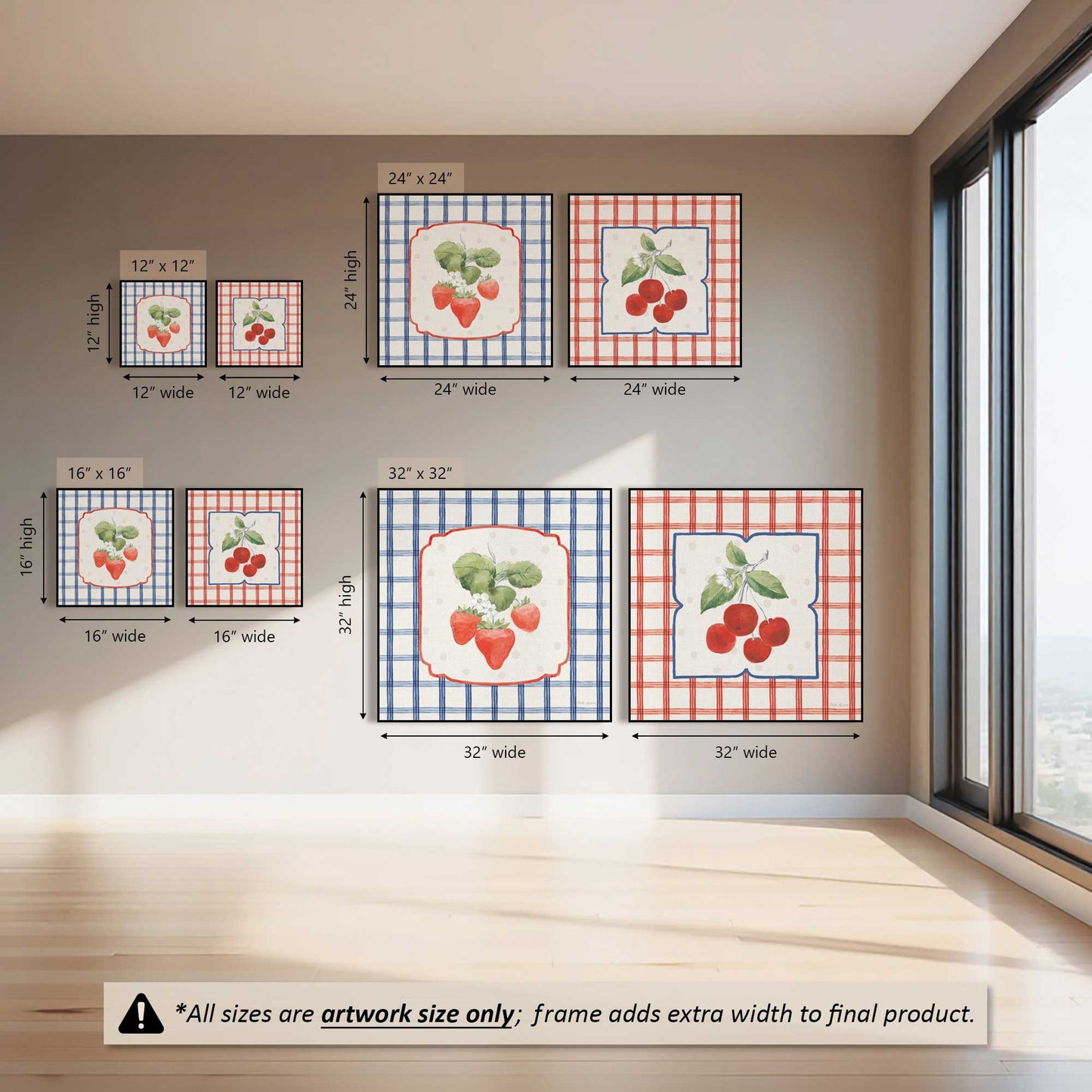 Sweet Berry Patch, Set of 2 Canvas Prints
