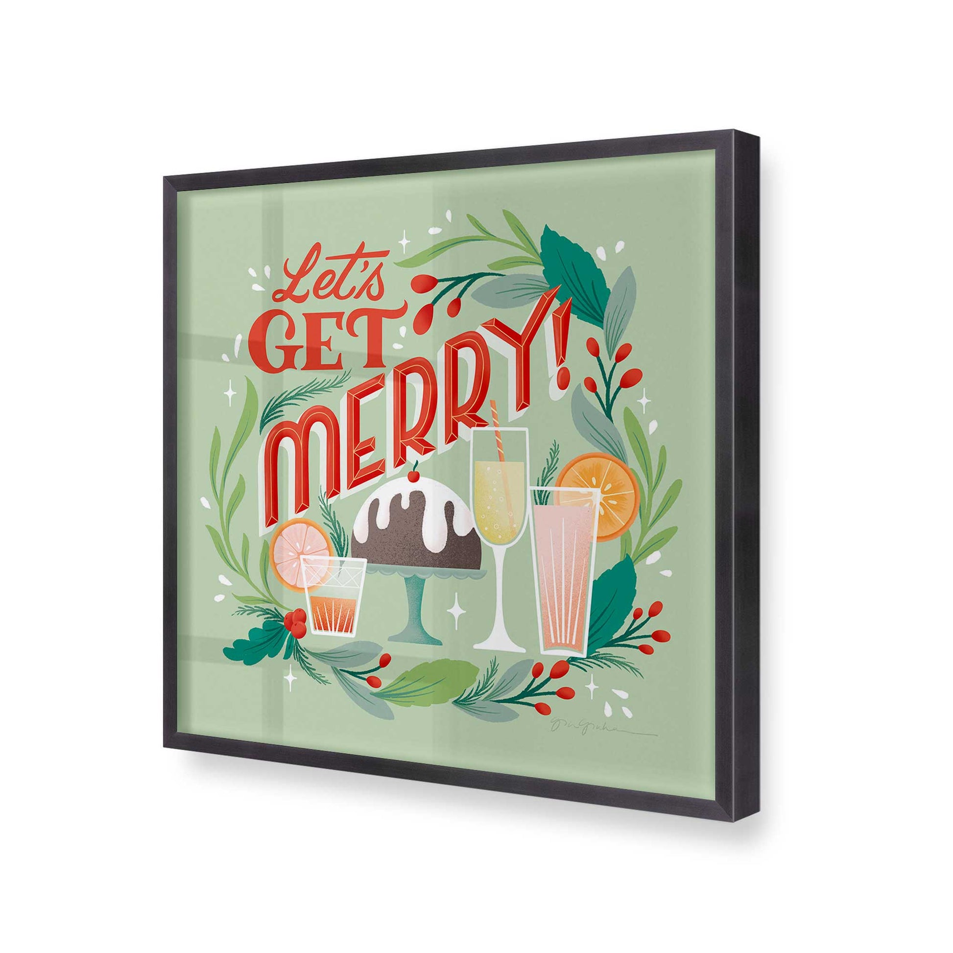 [Color:Weathered Zinc], Picture of art in a Weathered Zinc frame at an angle