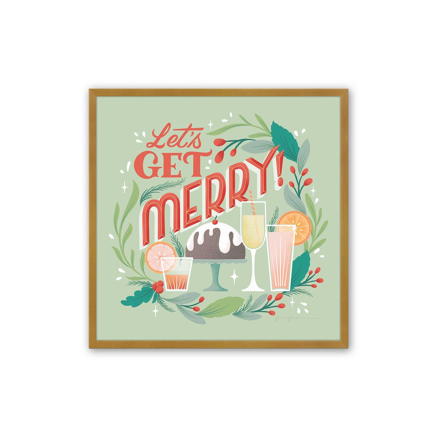 [Color:Polished Gold], Picture of art in a Polished Gold frame