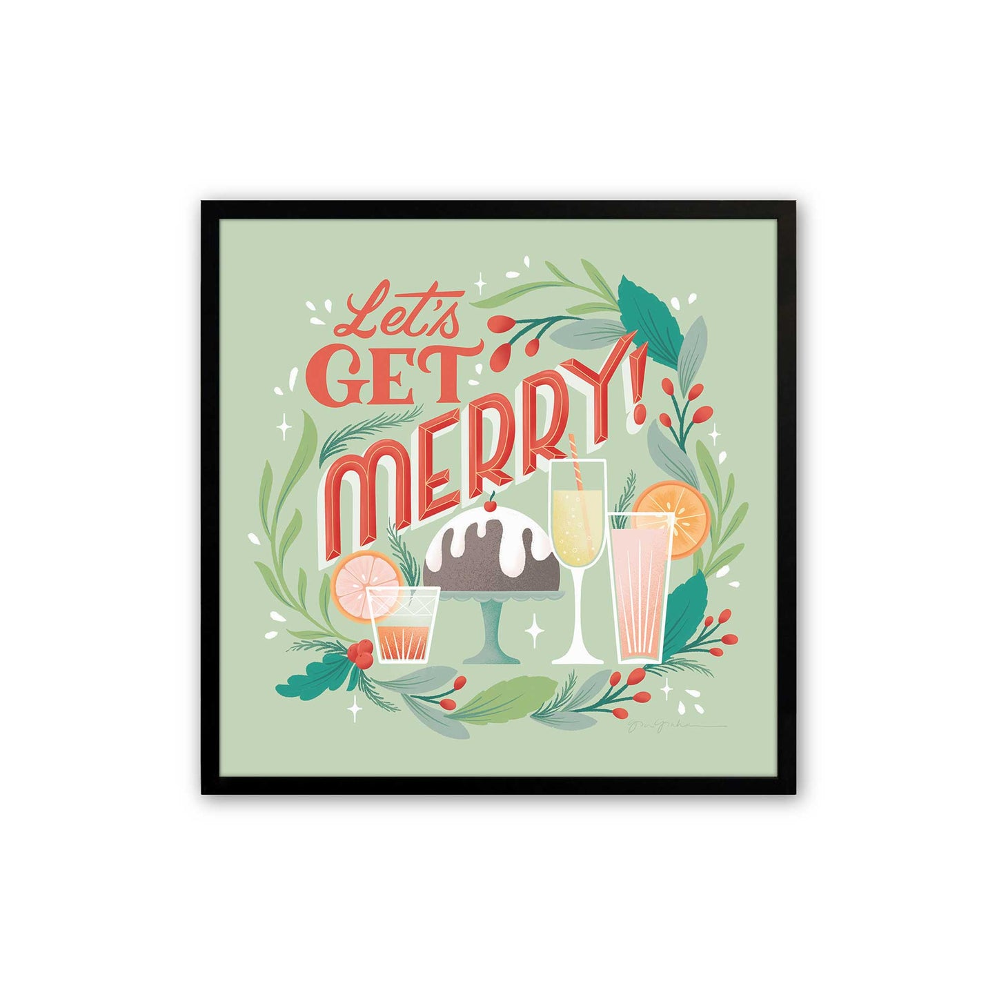 [Color:Satin Black], Picture of art in a Satin Black frame