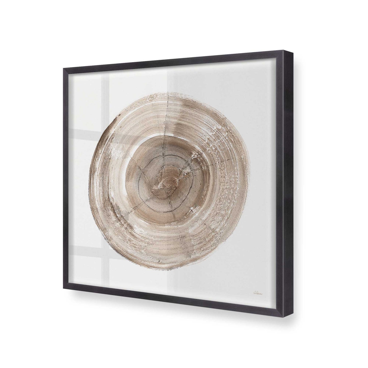 [Color:Weathered Zinc], Picture of art in a Weathered Zinc frame at an angle