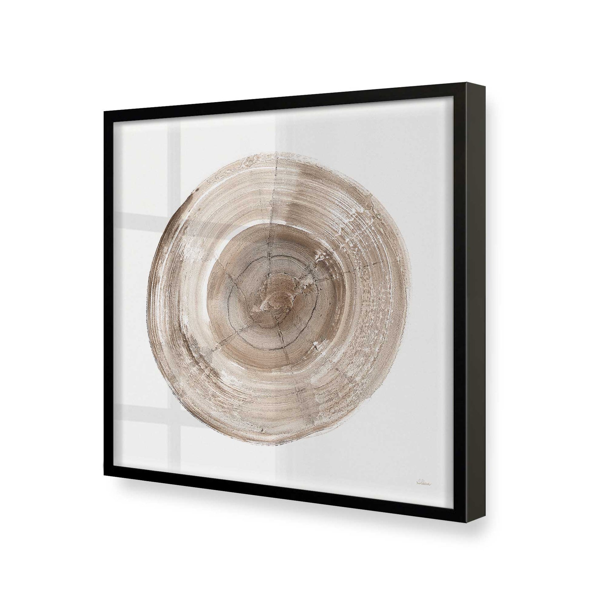 [Color:Satin Black], Picture of art in a Satin Black frame at an angle