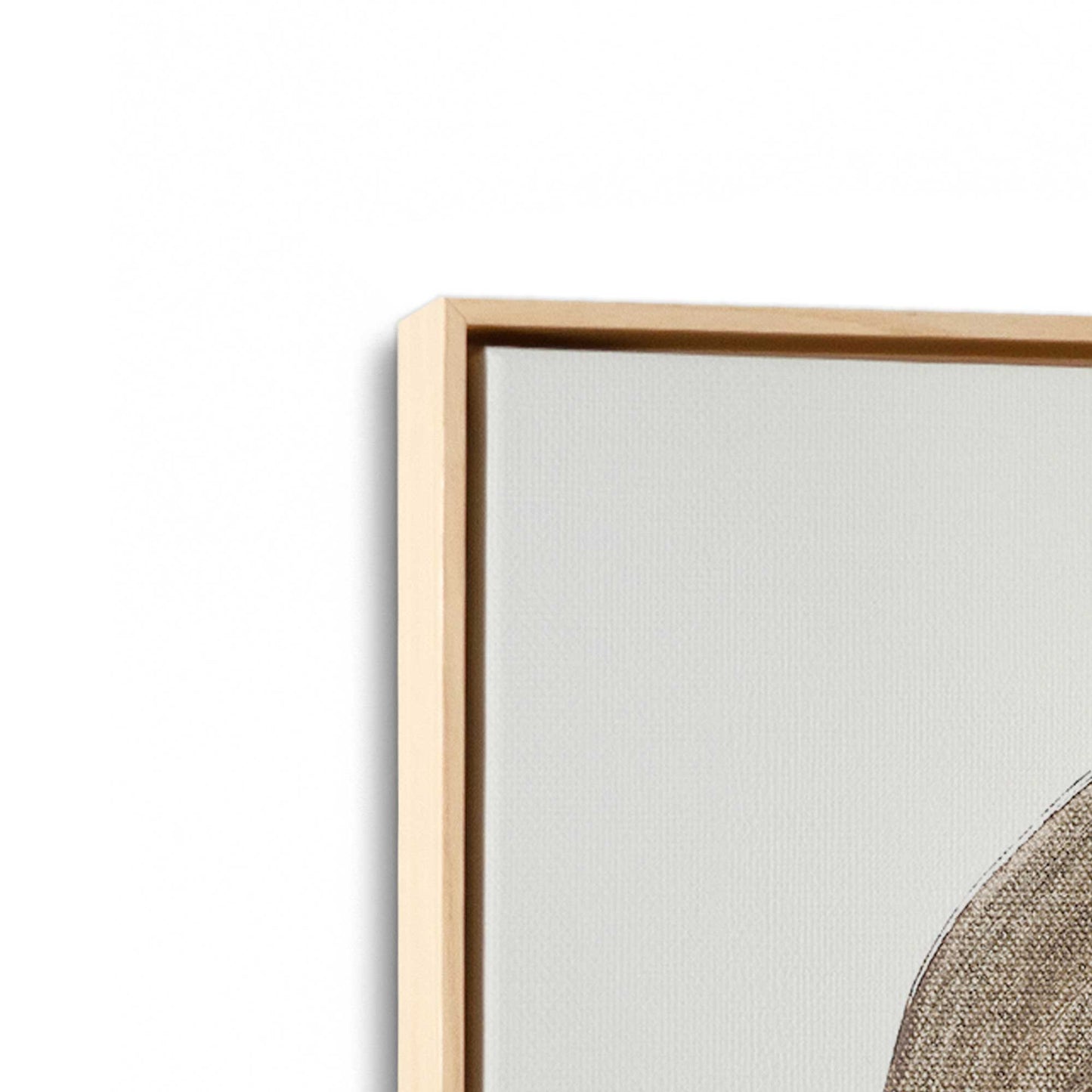 [Color:American Maple], Picture of art in a American Maple frame at an angle