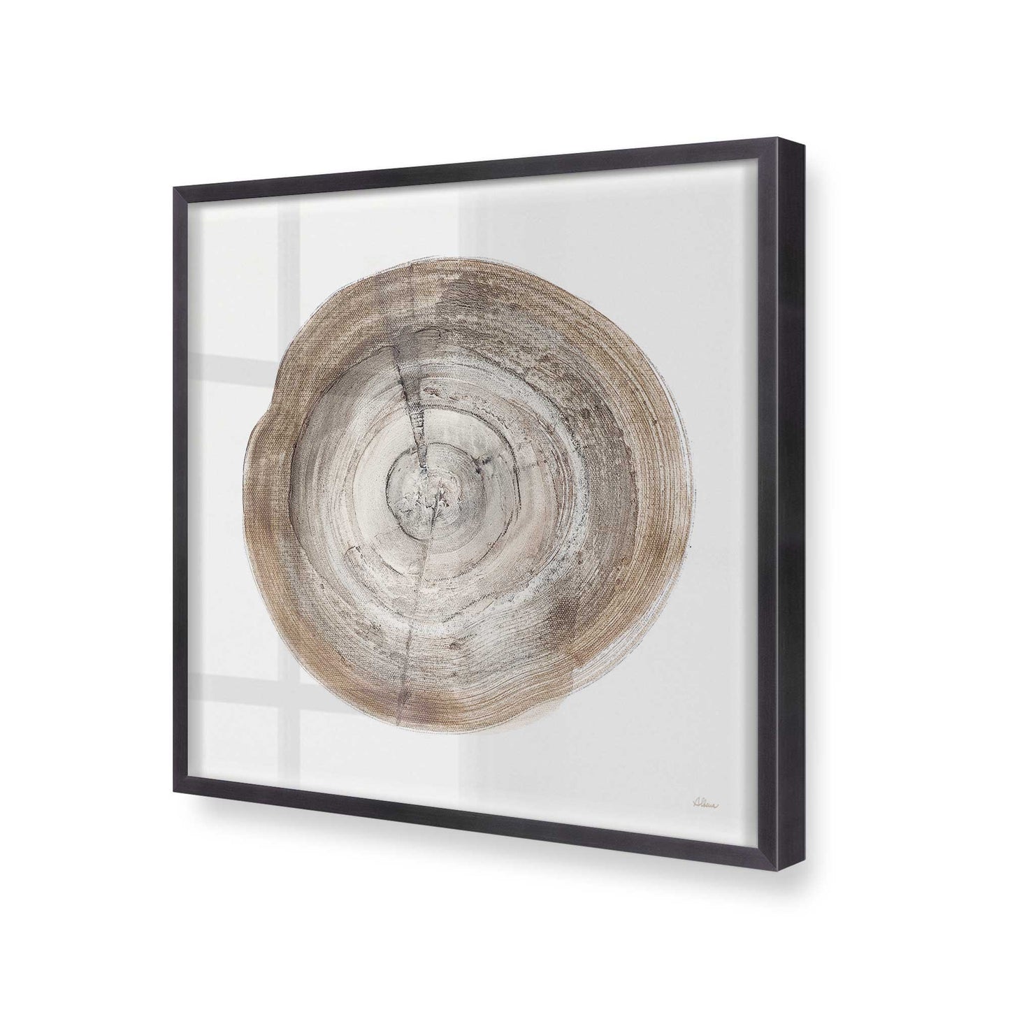 [Color:Weathered Zinc], Picture of art in a Weathered Zinc frame at an angle