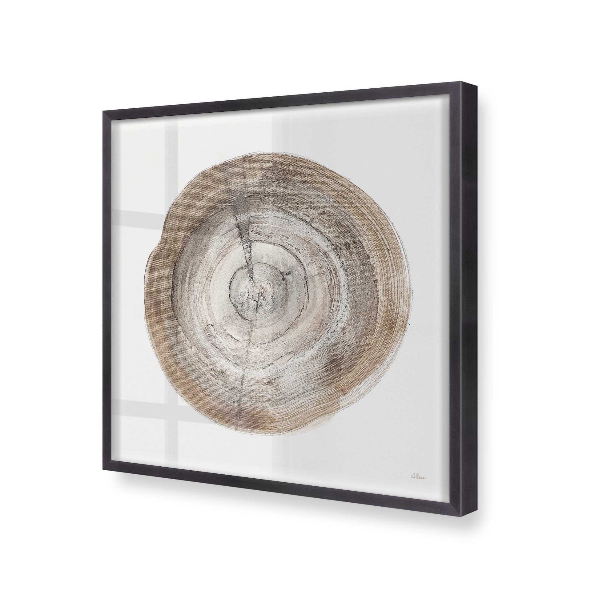 [Color:Weathered Zinc], Picture of art in a Weathered Zinc frame at an angle