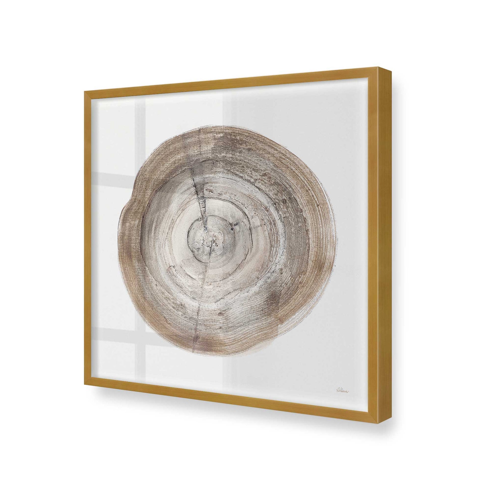 [Color:Polished Gold], Picture of art in a Polished Gold frame at an angle