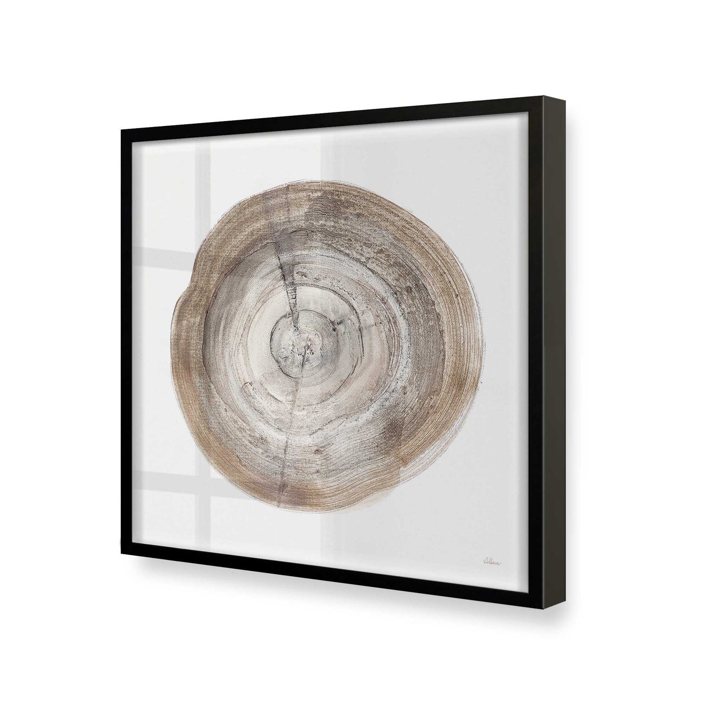 [Color:Satin Black], Picture of art in a Satin Black frame at an angle
