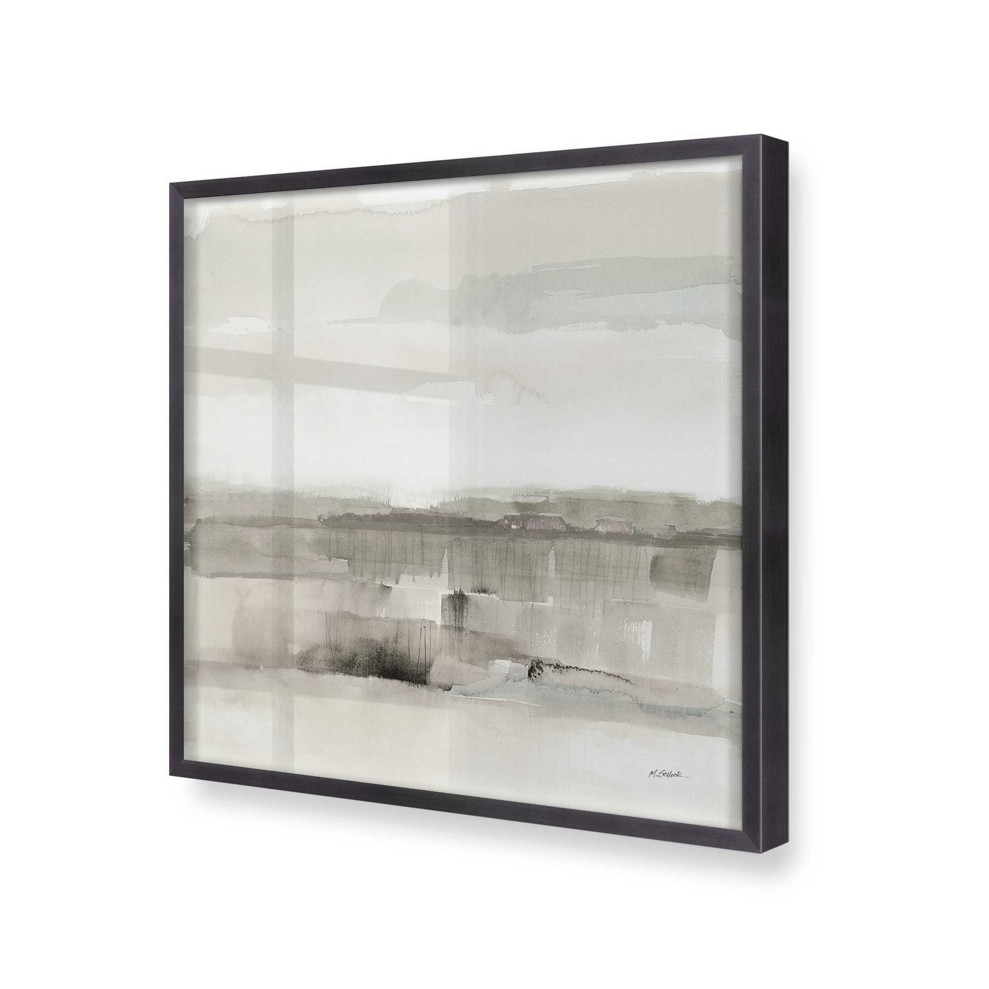 [Color:Weathered Zinc], Picture of art in a Weathered Zinc frame at an angle