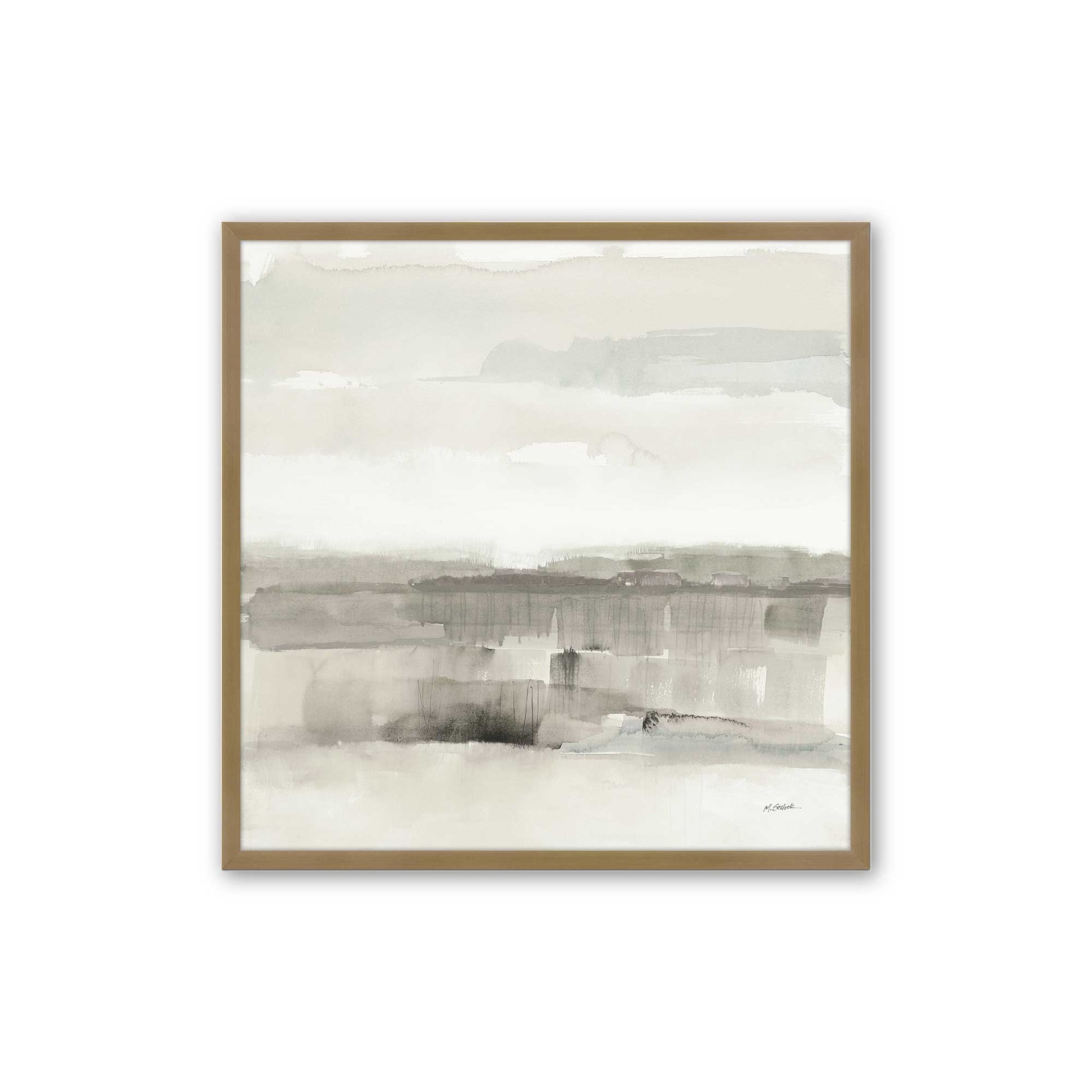 [Color:Brushed Gold], Picture of art in a Brushed Gold frame