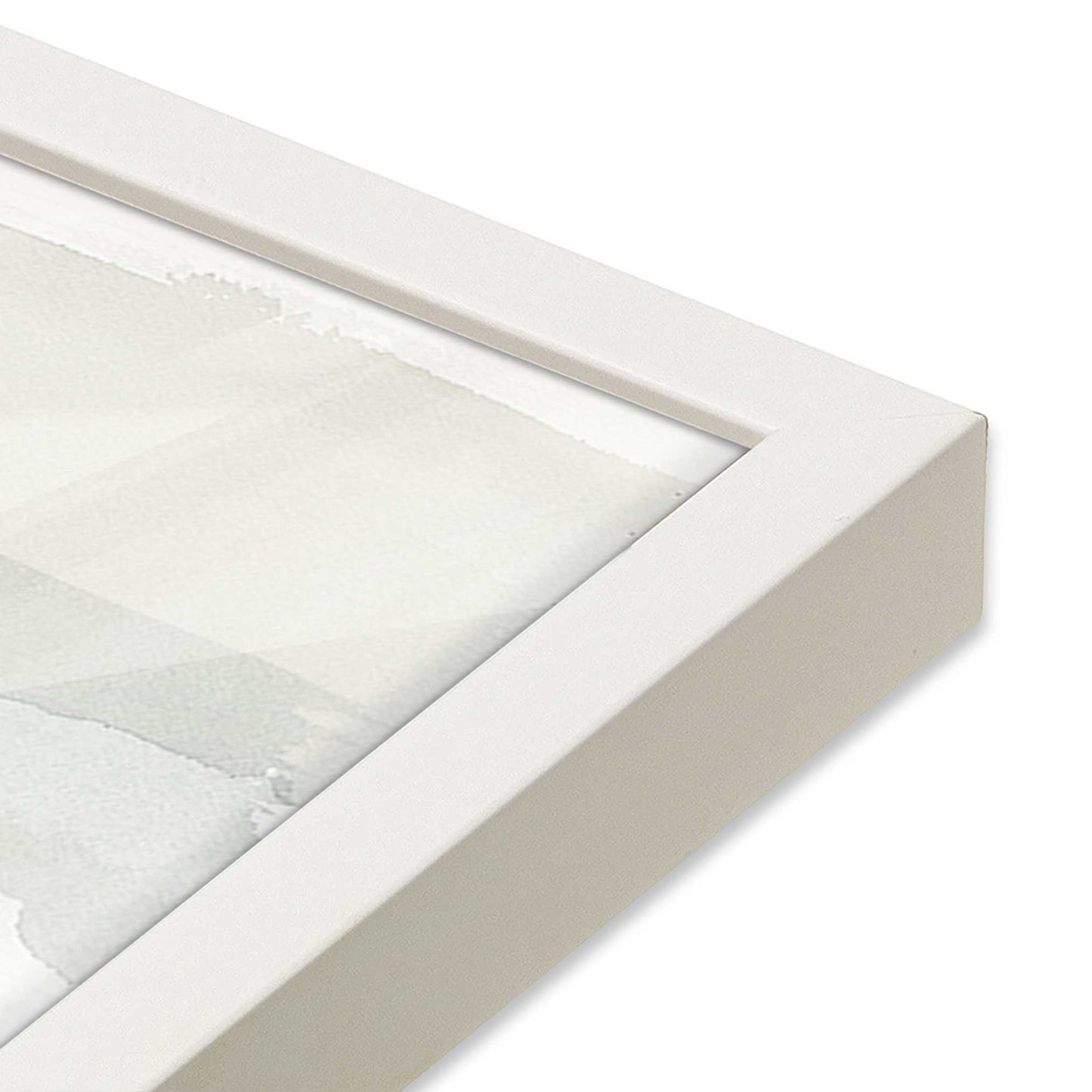 [Color:Opaque White], Picture of art in a Opaque White frame of the corner