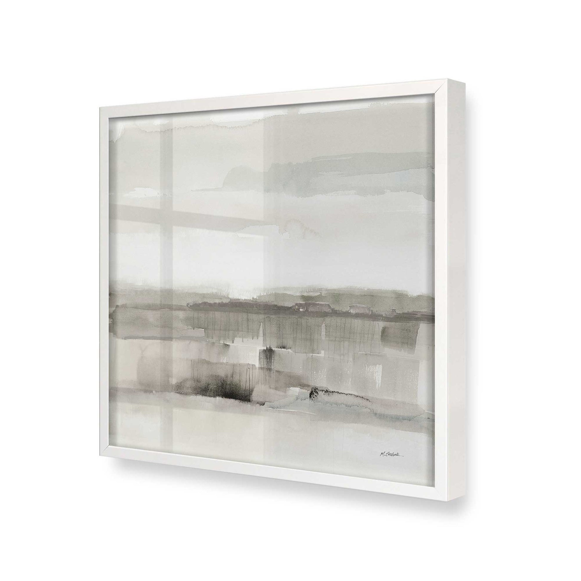 [Color:Opaque White], Picture of art in a Opaque White frame at an angle