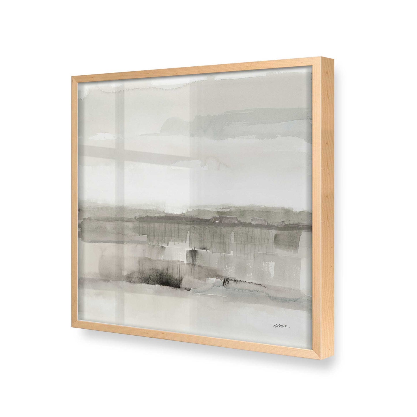 [Color:Raw Maple], Picture of art in a Raw Maple frame at an angle