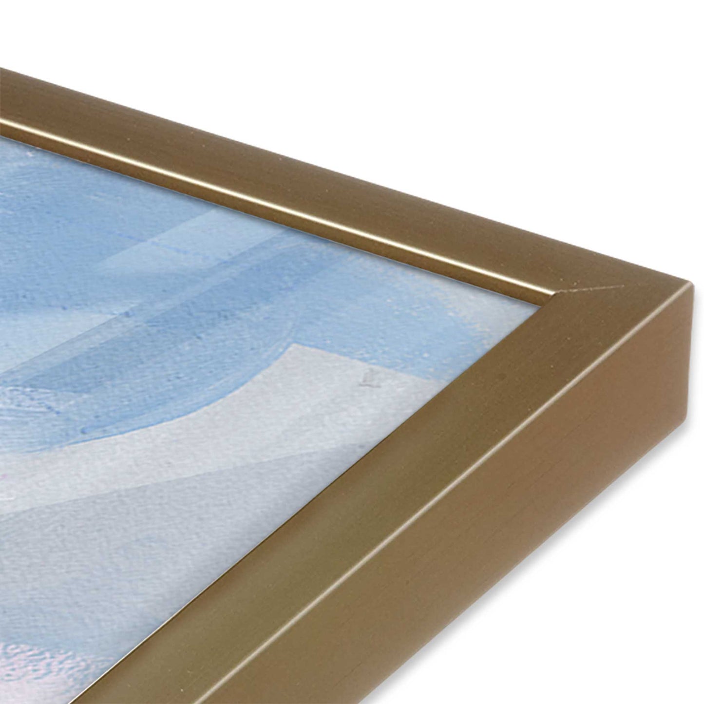 [Color:Brushed Gold], Picture of art in a Brushed Gold frame of the corner