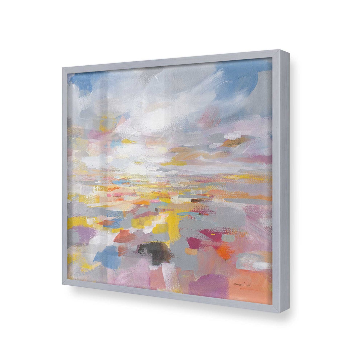 [Color:Polished Chrome], Picture of art in a Polished Chrome frame at an angle