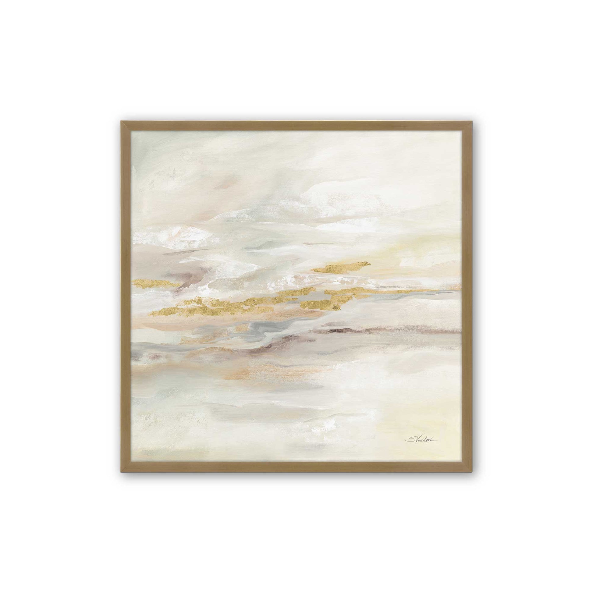 [Color:Brushed Gold], Picture of art in a Brushed Gold frame