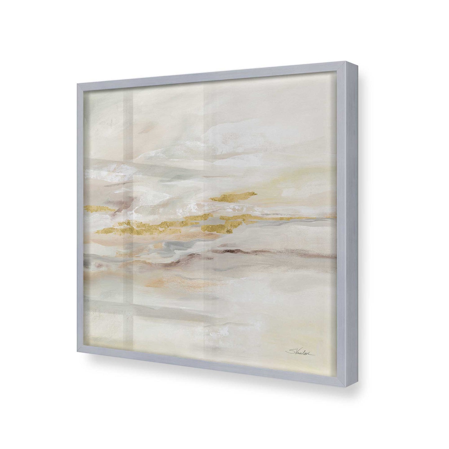 [Color:Polished Chrome], Picture of art in a Polished Chrome frame at an angle