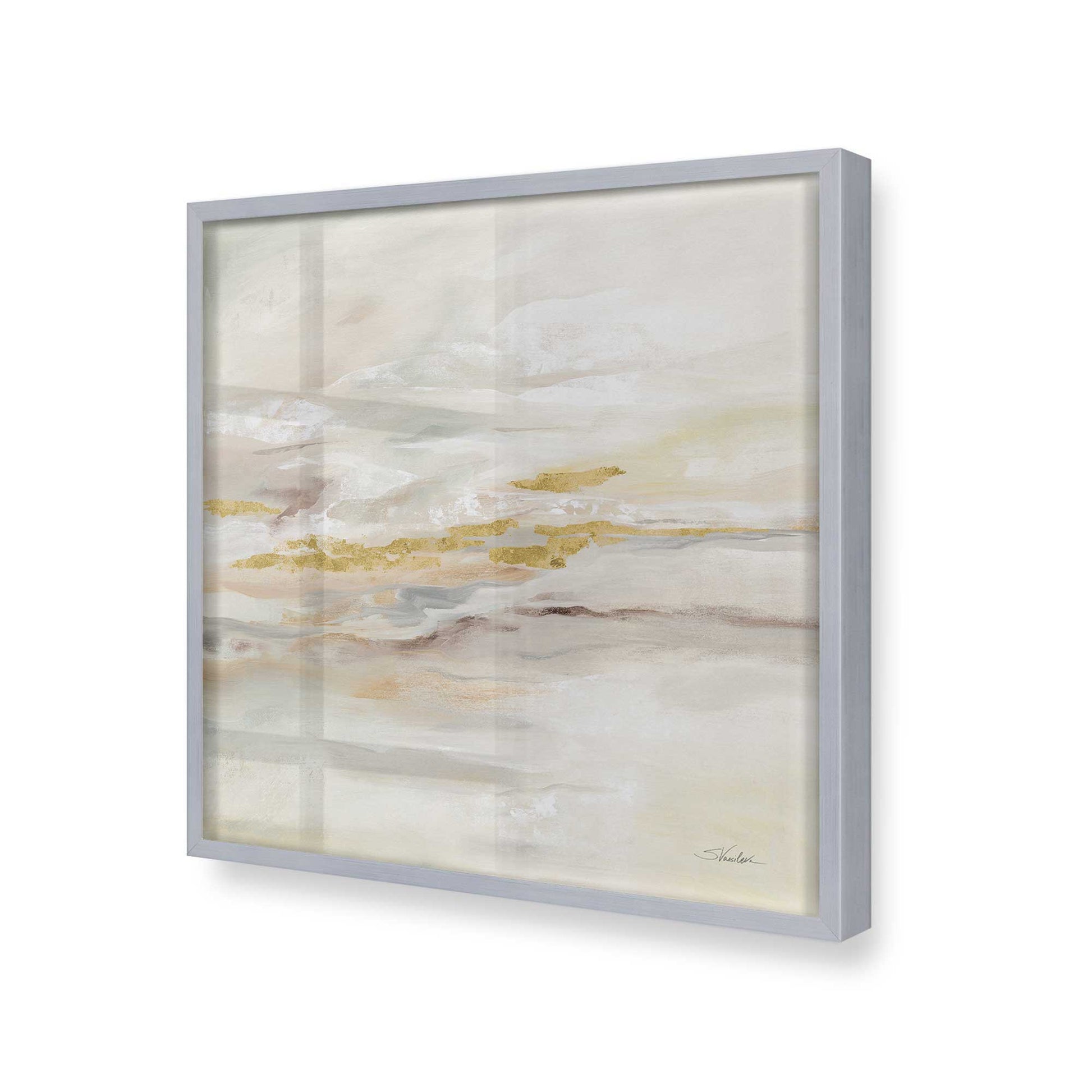 [Color:Polished Chrome], Picture of art in a Polished Chrome frame at an angle
