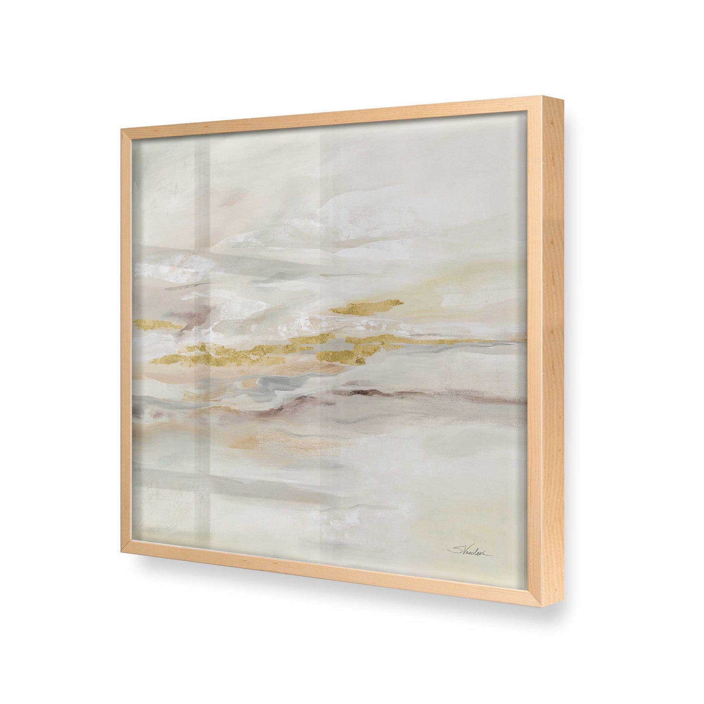[Color:Raw Maple], Picture of art in a Raw Maple frame at an angle