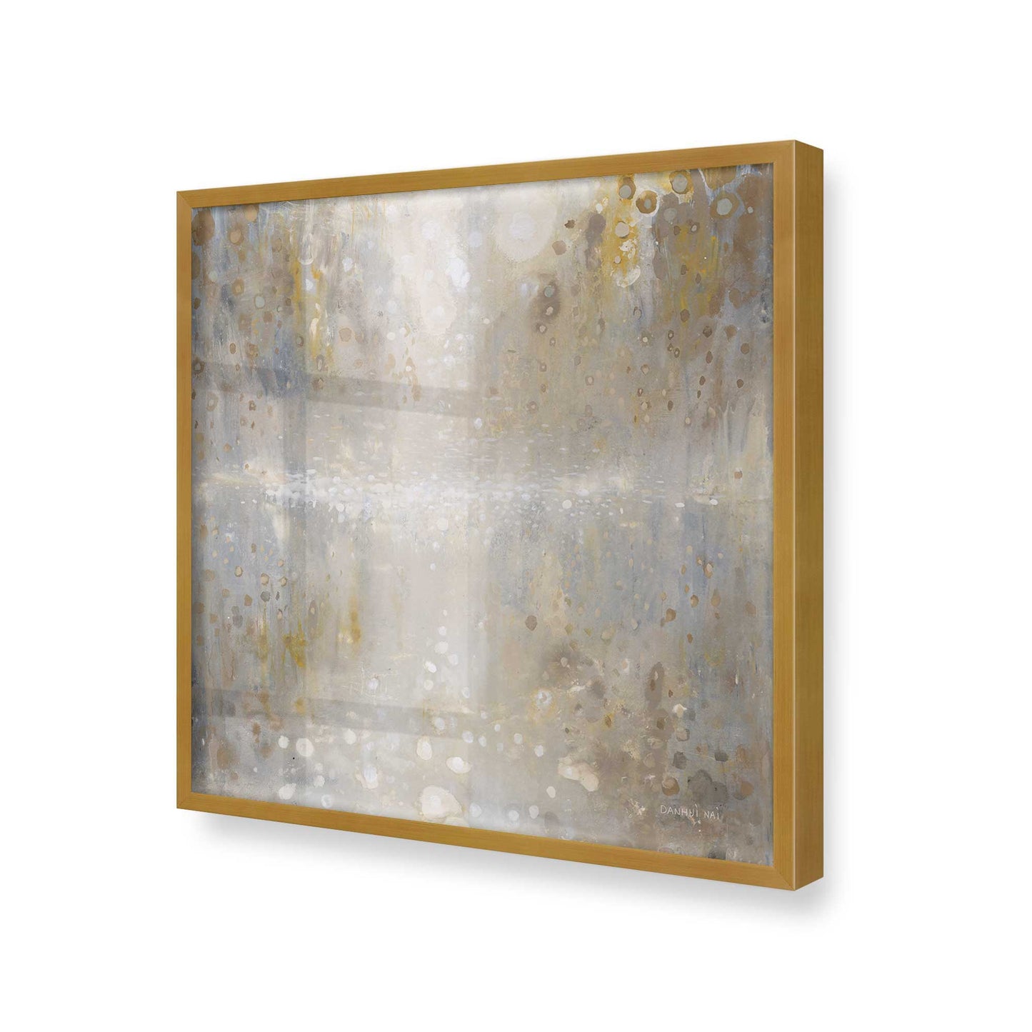 [Color:Polished Gold], Picture of art in a Polished Gold frame at an angle