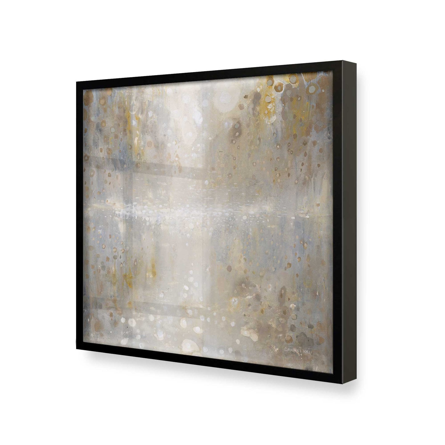 [Color:Satin Black], Picture of art in a Satin Black frame at an angle