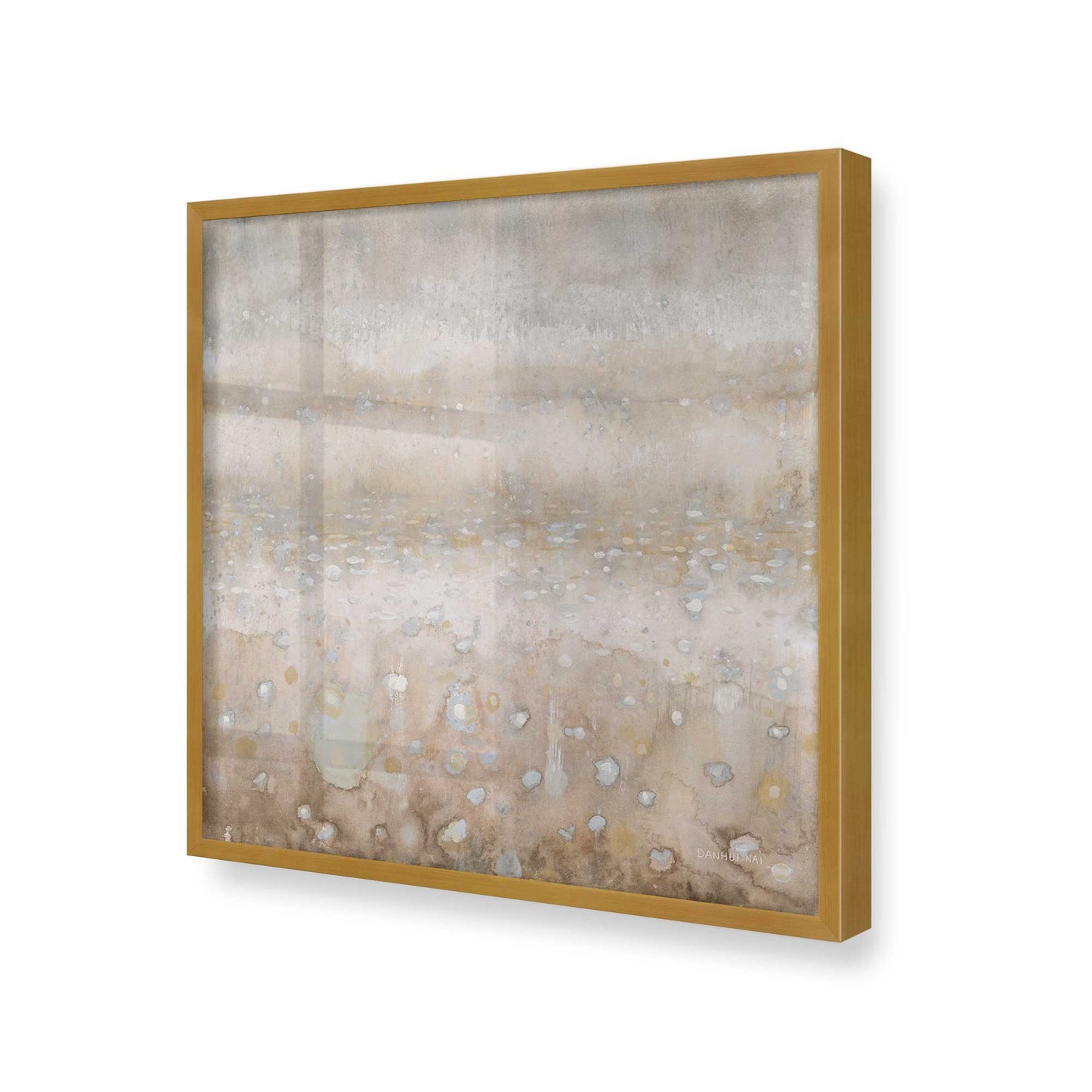 [Color:Polished Gold], Picture of art in a Polished Gold frame at an angle