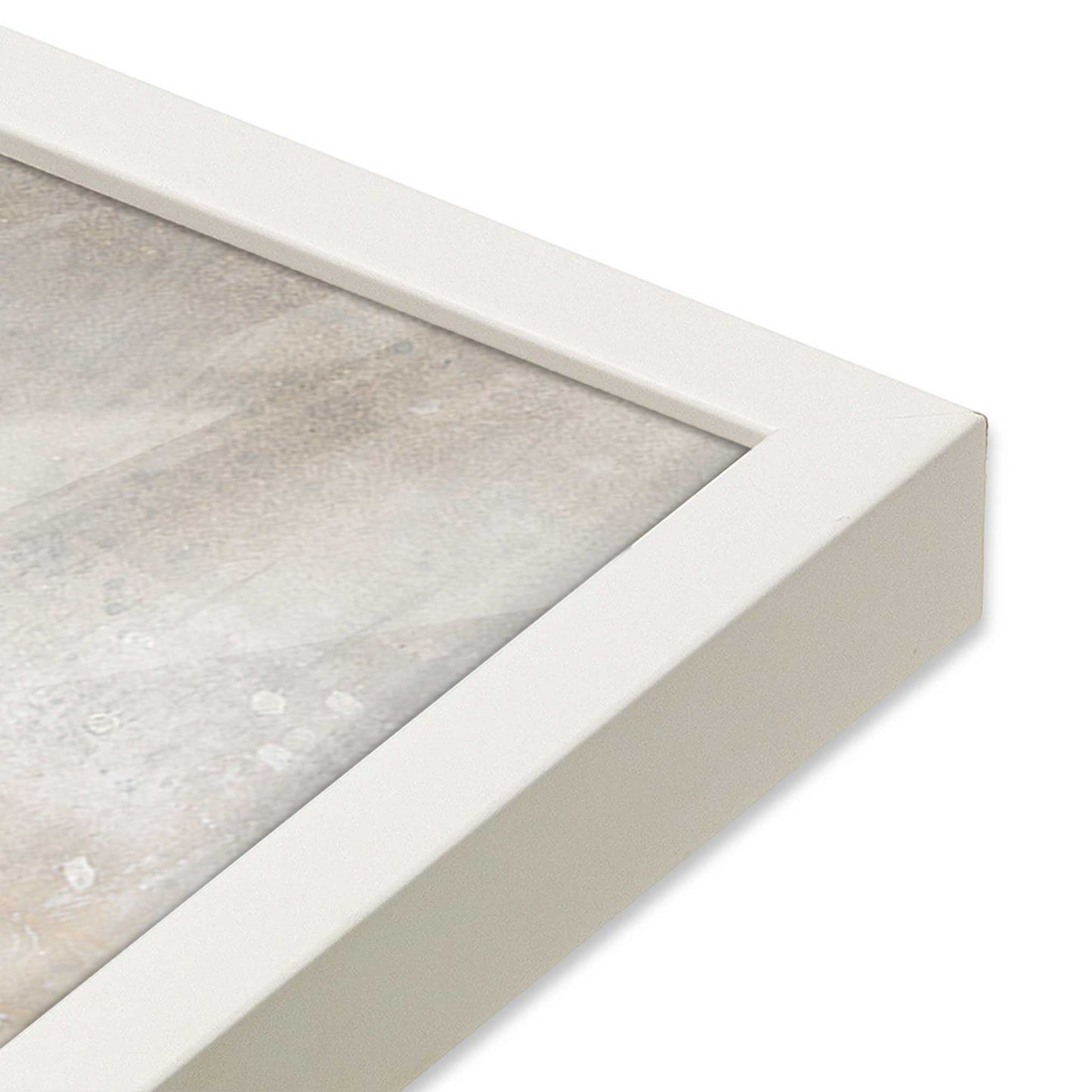 [Color:Opaque White], Picture of art in a Opaque White frame of the corner