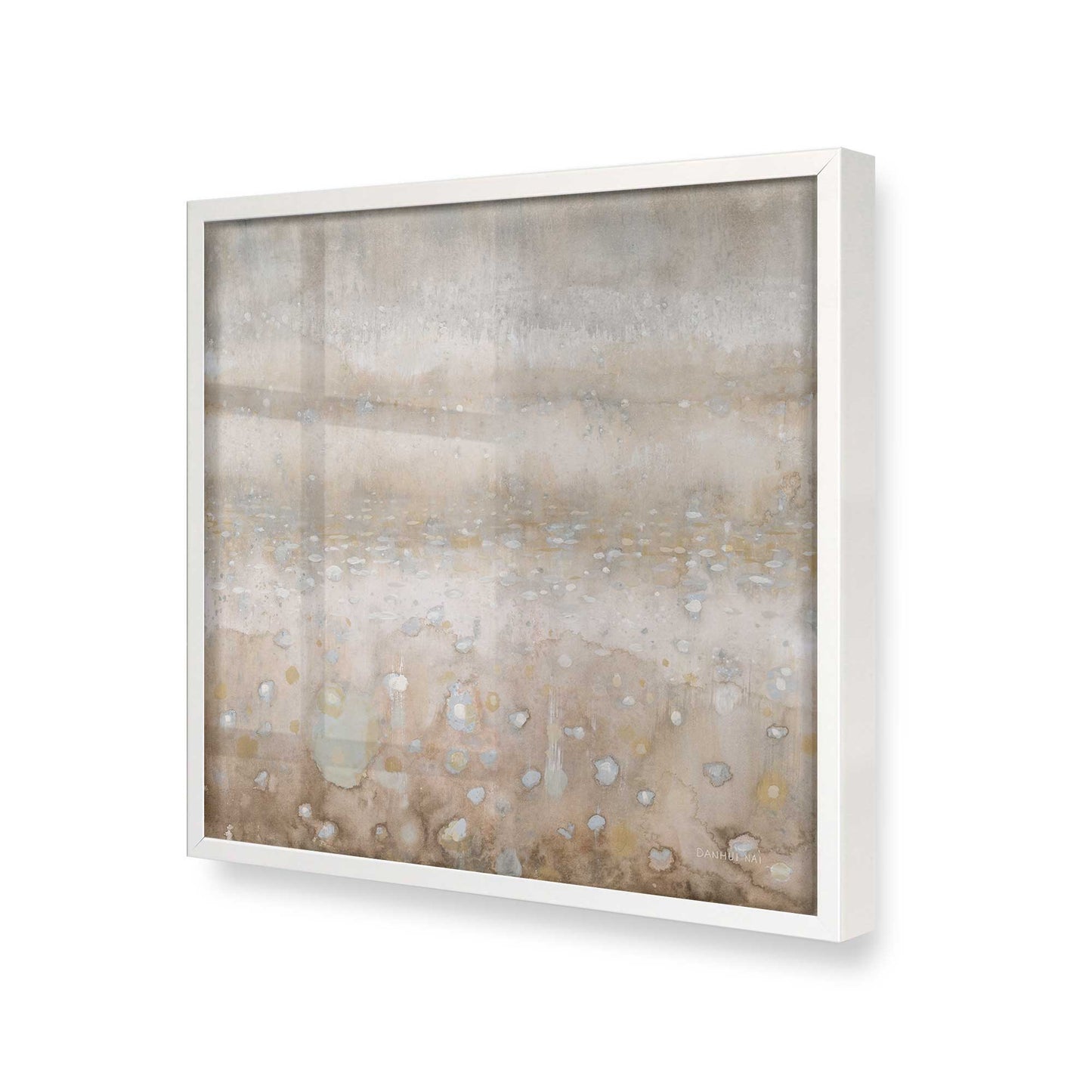 [Color:Opaque White], Picture of art in a Opaque White frame at an angle