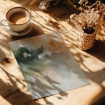 Autumn by the Water Art Print