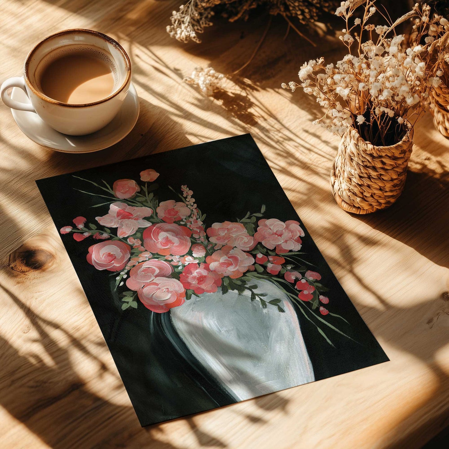 Pink Bouquet in a Vase II Art Print