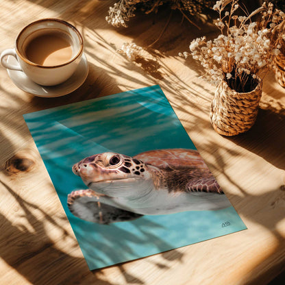 Sea Turtle Swimming II Art Print